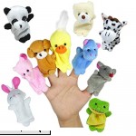 Animal Finger Puppets | Soft Velvet Cute Assorted Animals | Mini Prop Dolls Story Time Shows School Playtime | Party Favors Goodie Bag Fillers | Baby Children Kids Educational Toy Set 10 Piece 10 Piece B07798T4QG